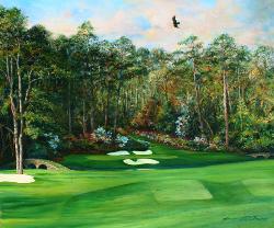 Red Tailed Hawk Over the Golden Bell (in memory of Ben Hogan)