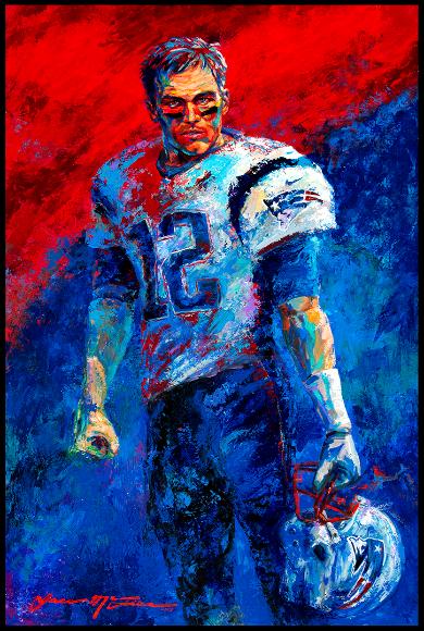 Tom Brady Patriots Pats Art Football