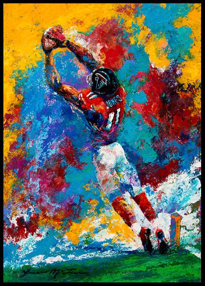 Julio Jones Atlanta Falcons Art Football Toe Drag
